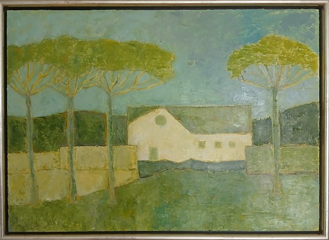 het witte huis.jpg - Het Witte Huis, olieverf op doek, 50x70cm
